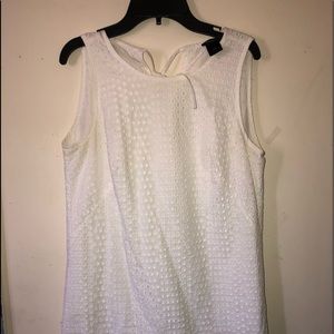 White sleeveless Ann Taylor dress